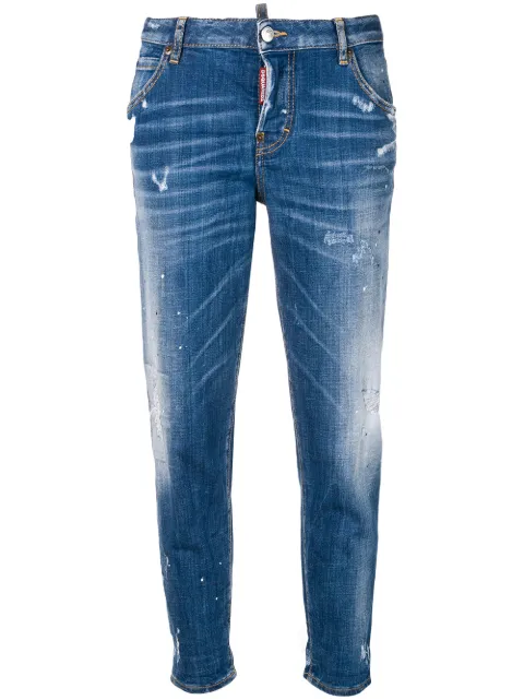 DSQUARED2 distressed cropped jeans Blue S72LB0192S30342
