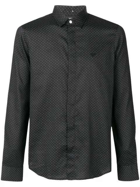 Emporio Armani polka dot pattern shirt Black 3G1CL31NHSZ
