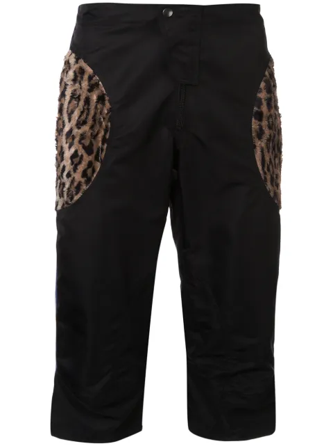 Martine Rose animal print effect cargo shorts Black MRSS19829