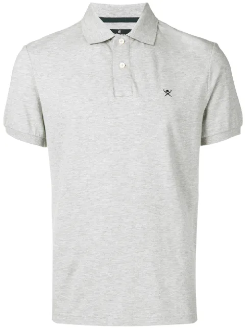 Hackett London embroidered logo polo T-shirt Grey HM562363