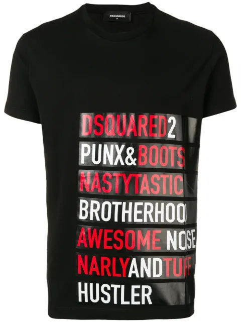 DSQUARED2 slogan T-shirt Black S74GD0477S20694