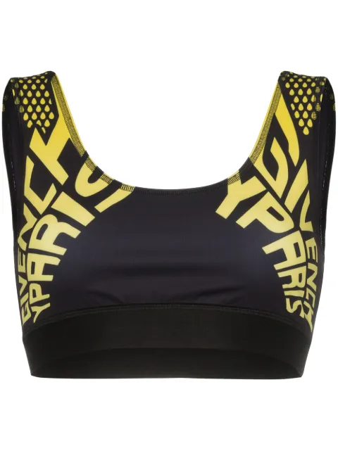 Givenchy logo print sports bra Black BW60HS30E8