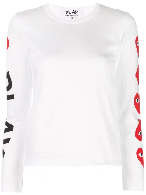 Comme Des Garçons Play logo print sweatshirt White P1T261
