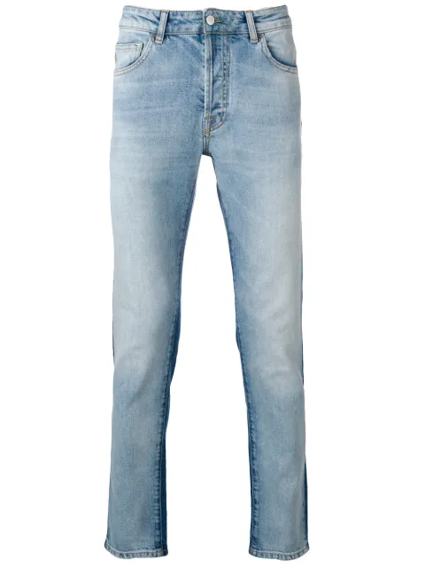 COUNTY OF MILAN vintage wash slim jeans Blue CMYA007S19A571528830