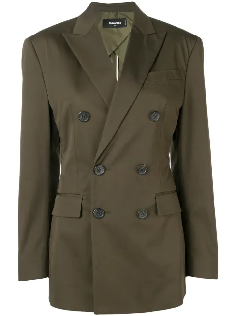 DSQUARED2 double-breasted blazer Green S72BN0556S49573