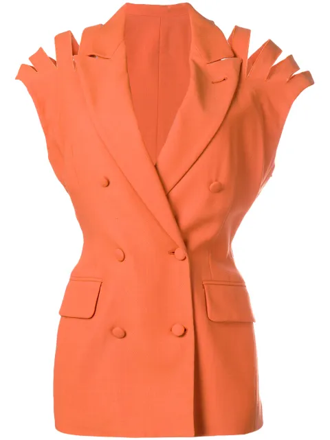 Jean Paul Gaultier Pre-Owned 1989 'Voyage Autour Du Monde En 168 Tenues' blazer Orange JPG413B