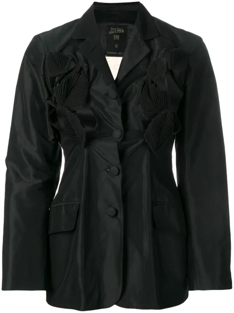 Jean Paul Gaultier Pre-Owned 1991 leaf appliqué jacket Black JPG1177A
