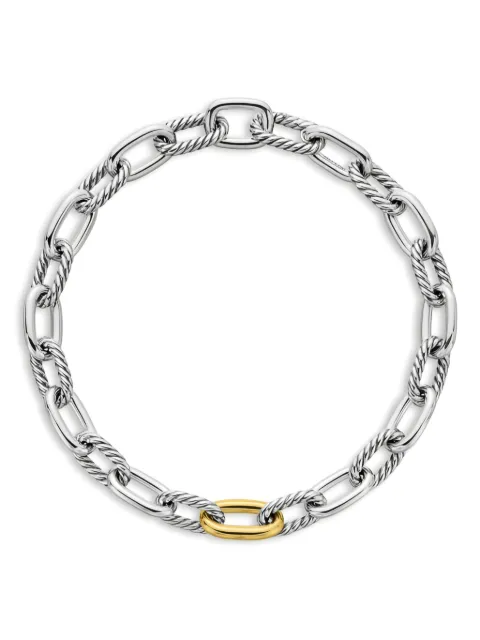 David Yurman 18kt yellow gold and sterling silver DY Madison chain necklace (13.5mm) Silver N13873S821