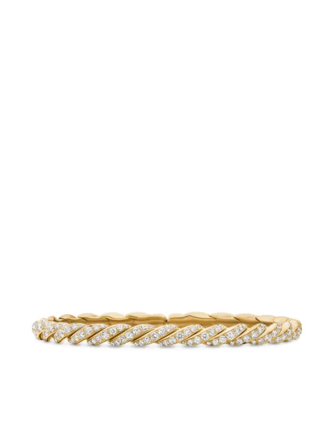 David Yurman 18kt yellow gold Sculpted Cable Flex bracelet (5mm) Gold B14271D88ADI