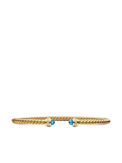 David Yurman 18kt yellow gold Cablespira topaz and diamond bracelet Gold B13767D88AIBDI