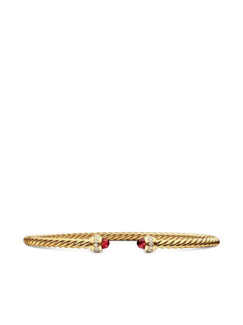 David Yurman 18kt yellow gold Classic Cablespira diamond bracelet (3mm) Gold B13767D88AGADI