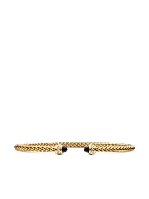 David Yurman 18kt yellow gold Classic Cablespira diamond bracelet (3mm) Gold B13767D88ABODI