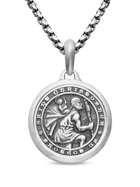 David Yurman sterling silver St. Christopher amulet (34.5mm) Silver D15926MSS