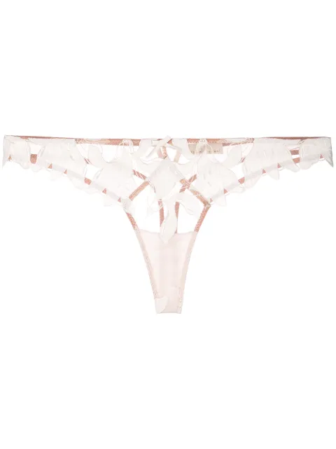 Fleur Du Mal Lily lace thong White PY02020300