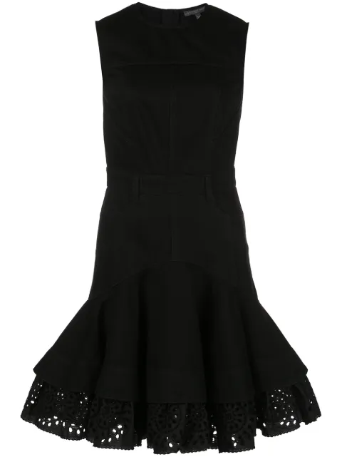 Alexander McQueen fit and flare short dress Black 559059QMM05