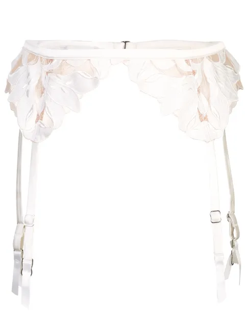 Fleur Du Mal Lily Lace garter belt White GR00110300