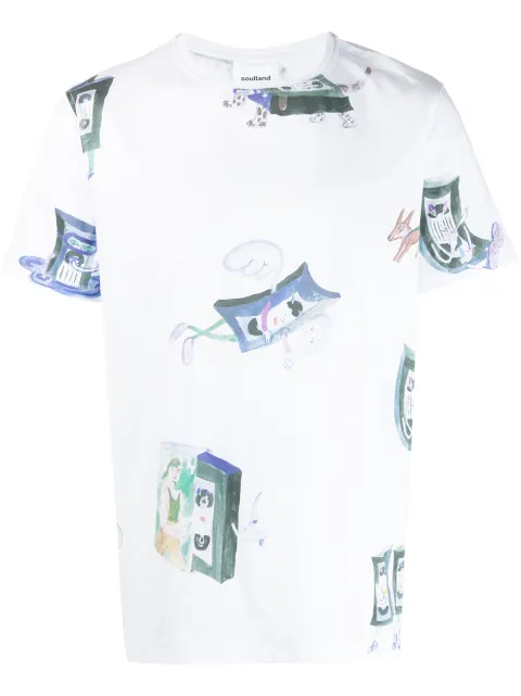 Soulland Archie T-shirt White ARCHIEMULTI