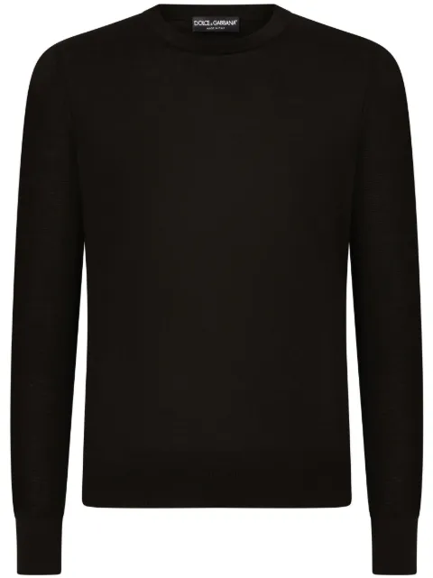 Dolce & Gabbana round-neck cashmere sweater Black GX412TJAWLA