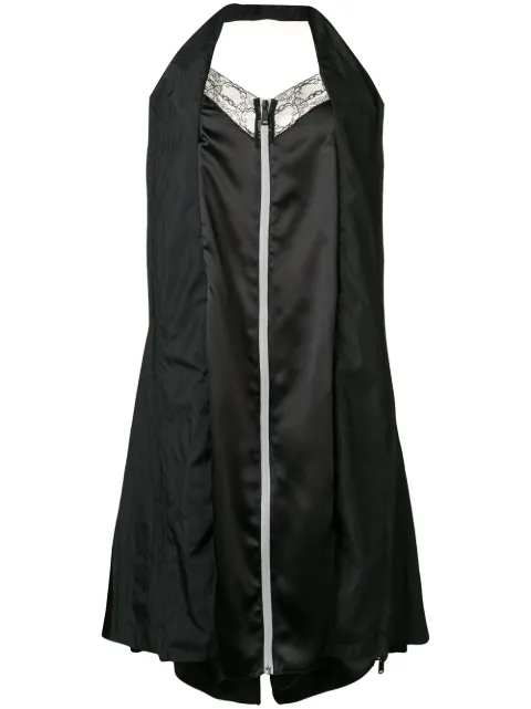 Maison Margiela zip front halter slip dress Black S51CU0027STN845