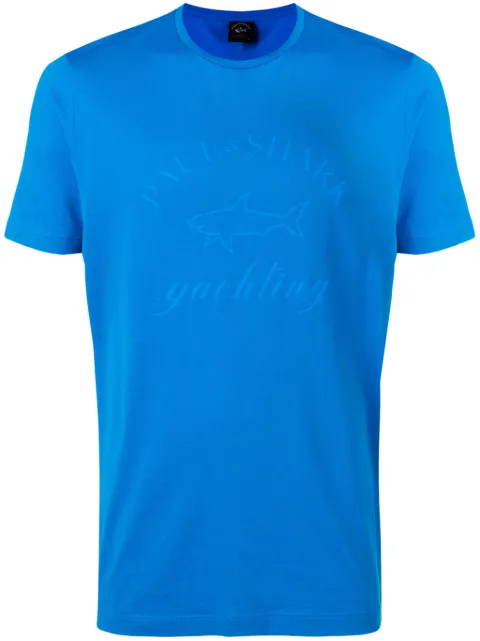 Paul & Shark tonal logo print T-shirt Blue C0P1007