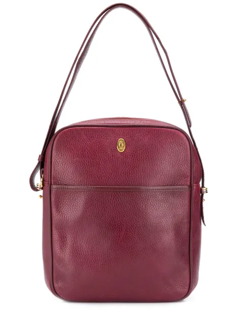 Cartier logo plaque shoulder bag Purple 130349