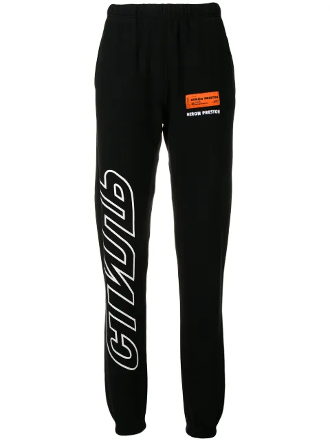 Heron Preston contrast logo track pants Black HWCH001R197570241001
