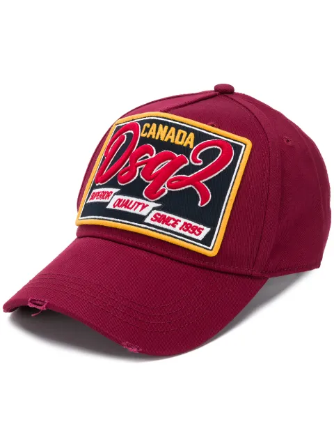 DSQUARED2 logo patch baseball cap Red BCM018608C00001