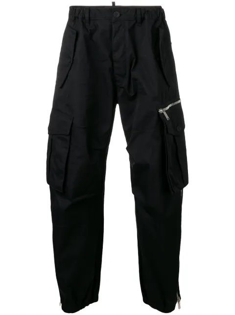 DSQUARED2 straight-leg cargo trousers Black S71KB0153S41794