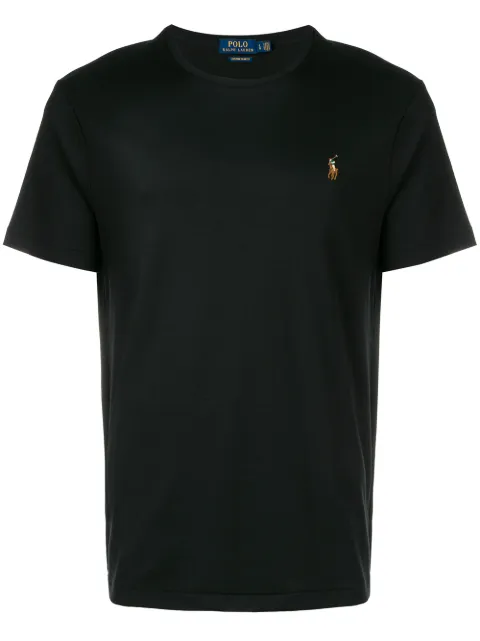 Polo Ralph Lauren logo embroidered T-shirt Black 710740727001