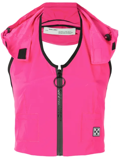 Off-White sporty gilet top Red OWAD068R19A390572800