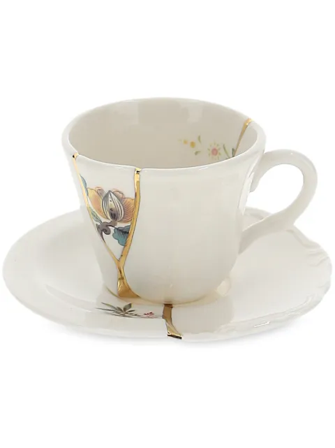 Seletti crack detail coffee cup White 09643KINTSUGIN3