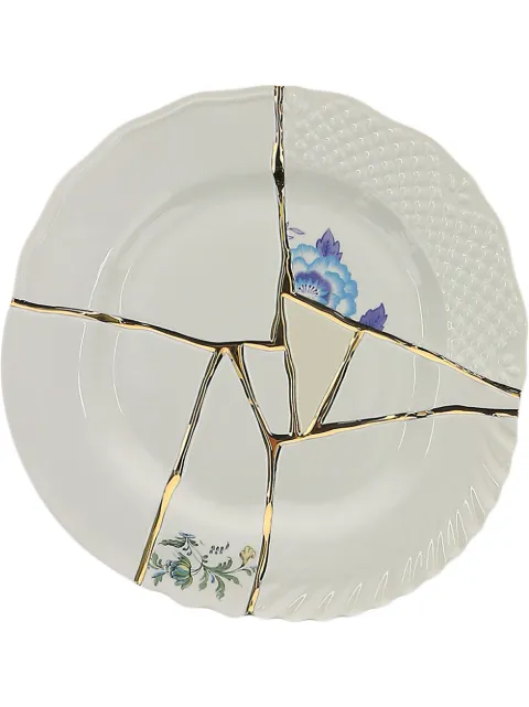 Seletti crack detail plate White 09613KINTSUGIN3
