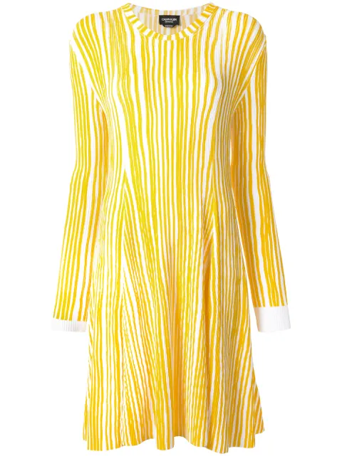 Calvin Klein striped pleated dress Yellow 91WKDB27K391