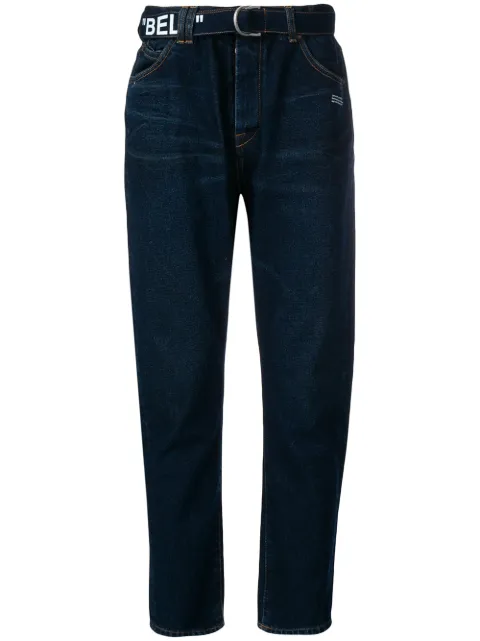 Off-White belted jeans Blue OMYA005S19C300258501