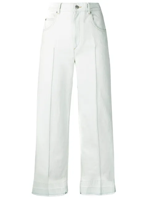 MARANT ÉTOILE high-waisted cropped jeans Blue PA114119P013E