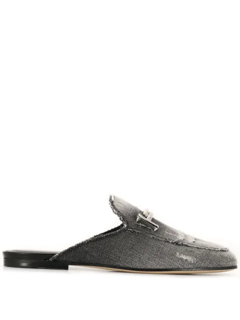Tod's denim logo mules Black XXW79A0X971YO1B999