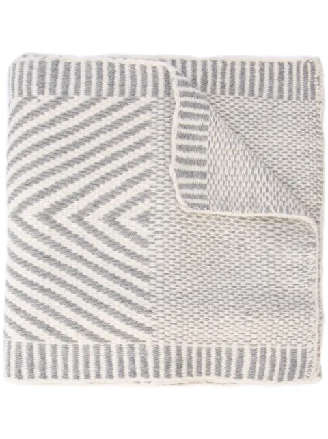 VOZ Chevron Scarf Grey VS39IVORYGREY