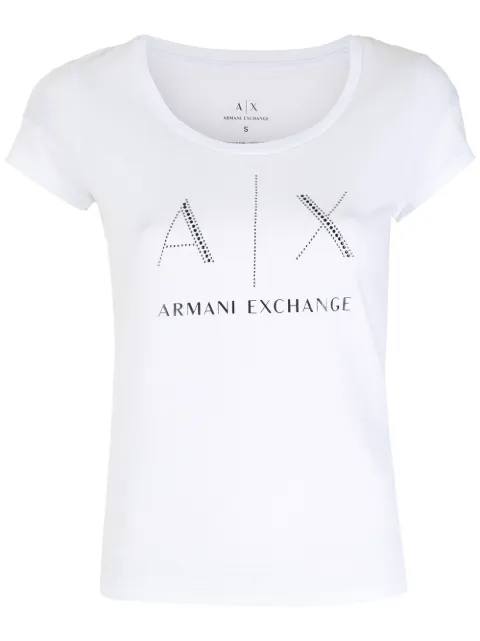 Armani Exchange logo-print T-shirt White 8NYT83YJ16Z