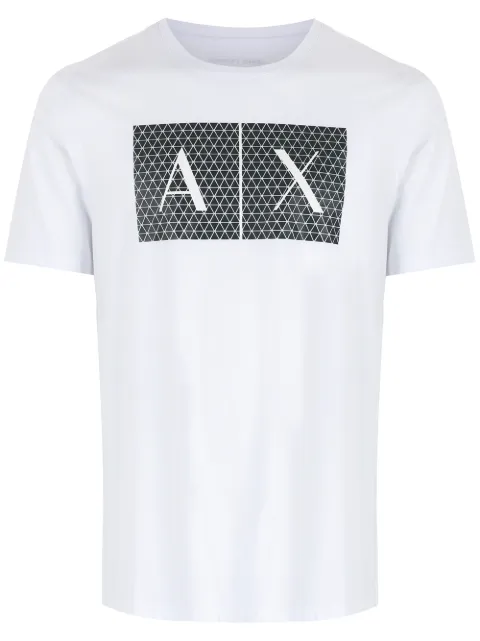 Armani Exchange logo-print short-sleeve T-shirt White 8NZTCKZ8H4Z