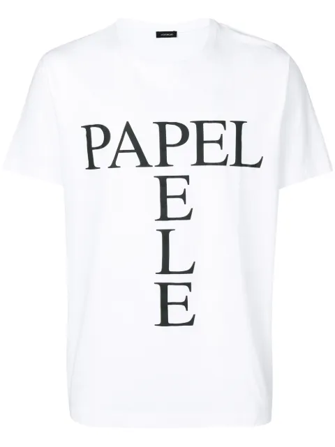Inês Torcato 'Papel/Pele' T-shirt White IH0412006TSHIRTBRANCAPRINTPRETO