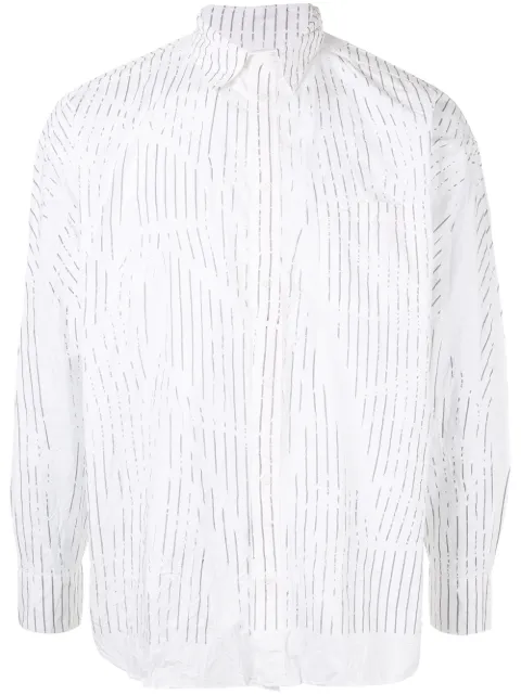 Doublet striped shirt White 19SS11SH59