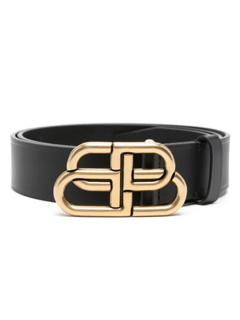Balenciaga BB leather belt Black 5703701CH04