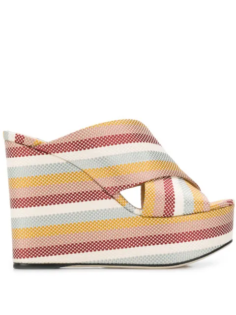 Sergio Rossi wedge heel sandals Neutrals A78360MTE121