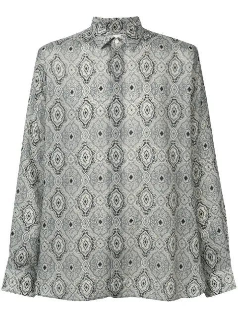 Saint Laurent paisley printed shirt Grey 564172Y634U