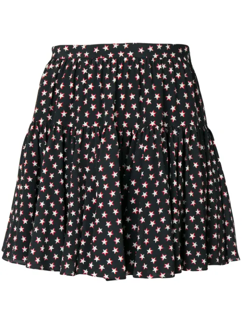 Saint Laurent star printing mini skirt Black 549905Y359U
