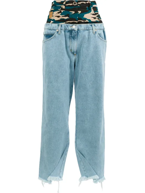 Natasha Zinko frayed hem jeans Blue R193048622