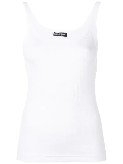 Dolce & Gabbana ribbed tank top White F8K97TFU7AV