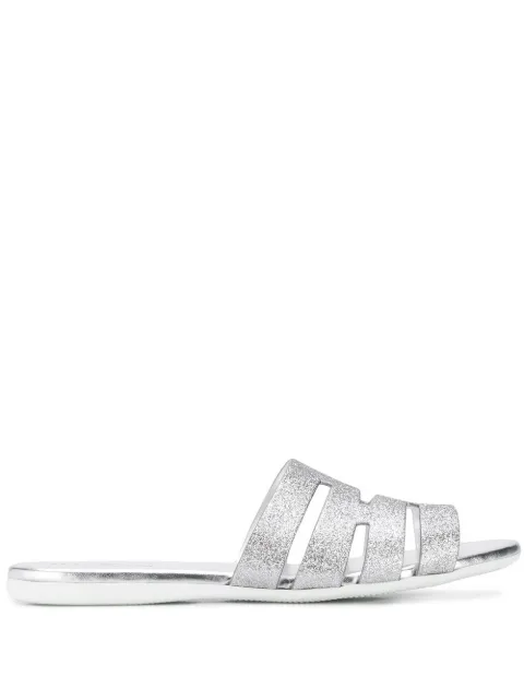 Hogan cut-out glitter slides Silver HXW1330BI90TWIB200