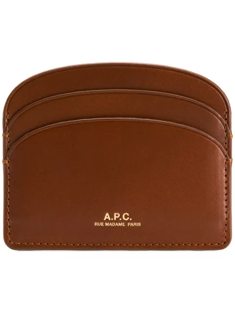 A.P.C. logo-stamp cardholder Brown PXAWVF63270