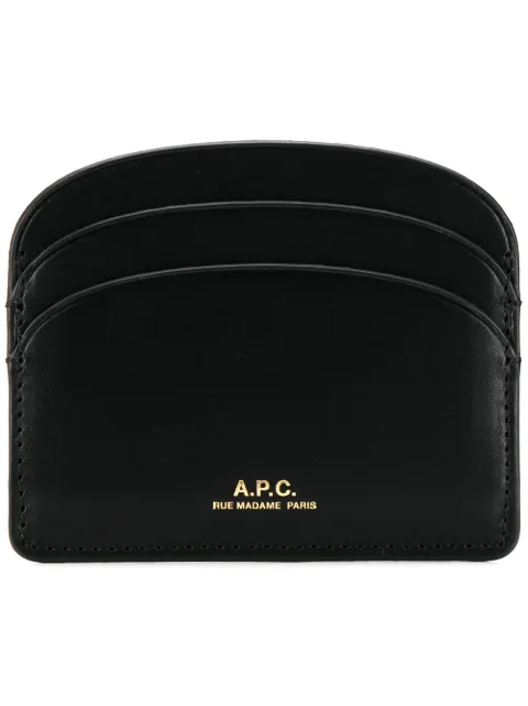 A.P.C. logo-stamp cardholder Black PXAWVF63270